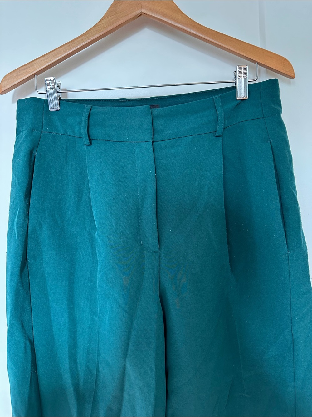 Express Green Cropped Dress Pants